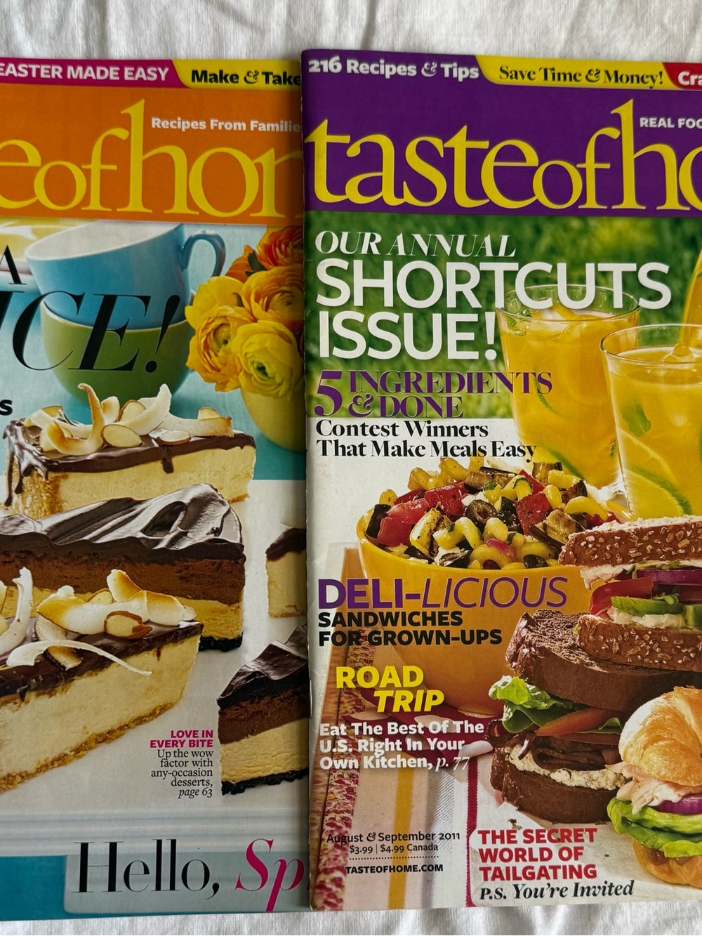 Taste of Home Magazine /Lot of 6/2009-2013Share a Slice. Cooking
Recipes